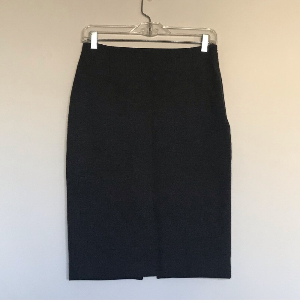 Charcoal Zara stretch wool pencil skirt